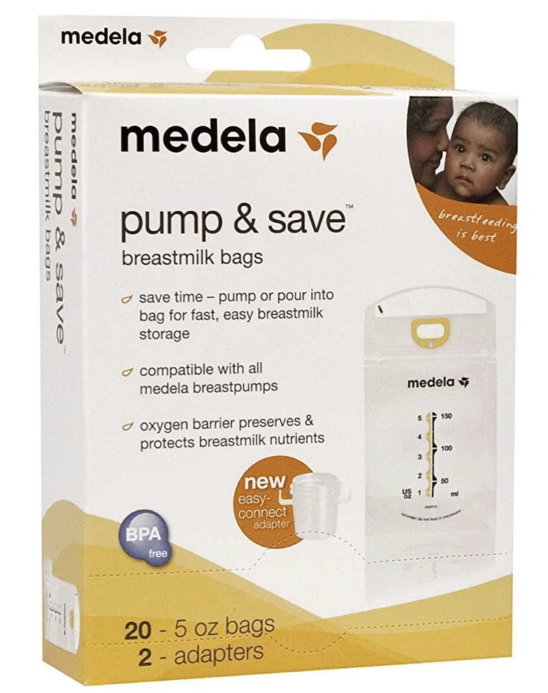 Pump & Save Breastmilk Bags W/ Easy-Connect Adapter