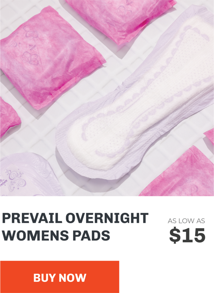 Prevail Overnight Women's Pads.