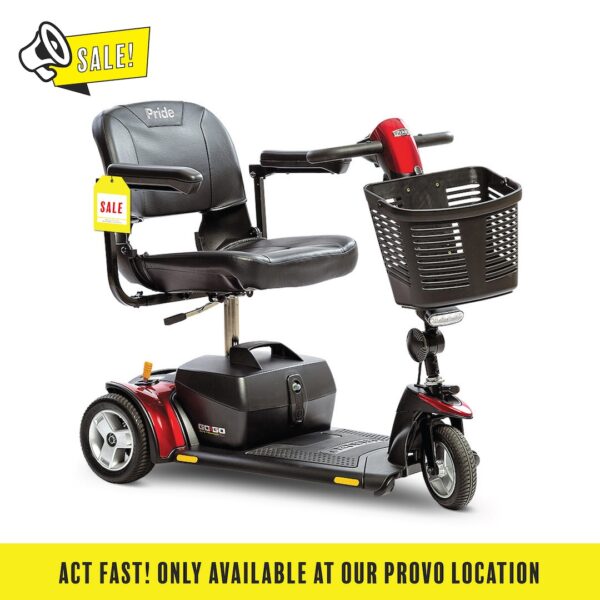 Pride Go-Go Elite Traveller Plus 3-Wheel, Red - Provo Location