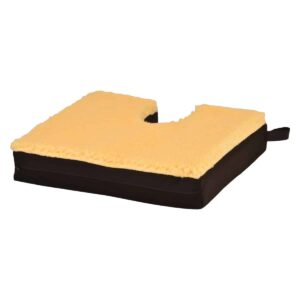 Nova - Gel Foam Seat Cushion With Coccyx Cutout & Fleece Top