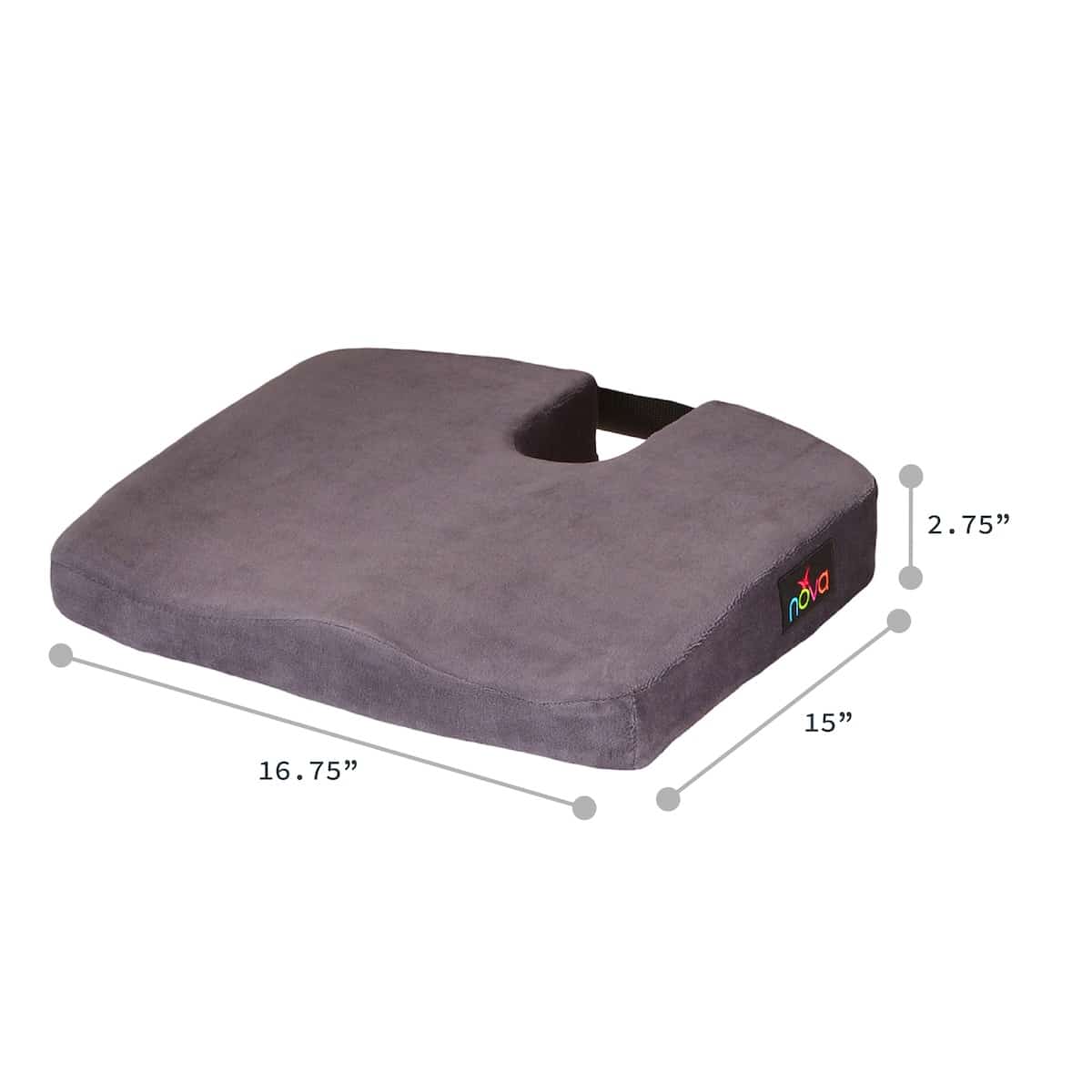 Memory Foam Coccyx Seat Cushion – Lumbar Relief Pad For Car, Chair, Wheelchair