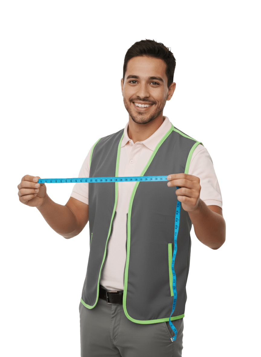 An Alpine Home Medical employee holding a tape measure, ready to provide a professional compression stocking fitting at one of the stores in UT & ID